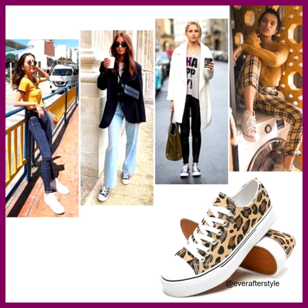 Classic Canvas Sneakers Low Top Slip On Casual Tennis Shoes Women's Fashion - Picture 6 of 7